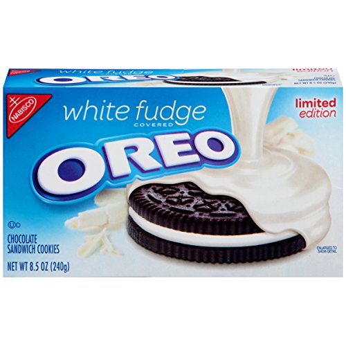 Oreo White Fudge Covered Chocolate Sandwich Cookies, Limited Edition, 8