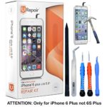 iPhone 6 Plus Screen Replacement – White – LCD Premium Complete Repair Kit with Tools – Easy Manuals Videos and Instructions NOT FOR 6S PLUS ONLY FOR 6 PLUS – with Glass Screen Protector by uRepair