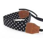 JINHEZO Black Color with White Dots Digital SLR Camera Camcorder Neck Shoulder Straps Belt for Canon Nikon Samsung Olympus Sony Fujifilm Panasonic