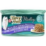Purina Fancy Feast White Meat Chicken Primavera Cat Food – (24) 3 oz. Pull-top Can