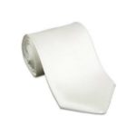 K Alexander Men’s Solid WHITE Tie