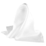 Fine White Silk Pocket Square – Full-Sized 16″x16″