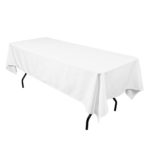 LinenTablecloth 60 x 102-Inch Rectangular Polyester Tablecloth White