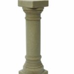 EMSCO Group Greek Column Statue – Natural Sandstone Appearance – Made of Resin – Lightweight – 32″ Height