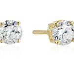 14k Diamond with Screw Back and Post Stud Earrings (J-K Color, I2-I3 Clarity)