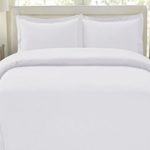Hotel Luxury 3pc Duvet Cover Set-1500 Thread Count Egyptian Quality Ultra Silky Soft Top Quality Premium Bedding Collection -Queen Size White