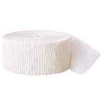81ft White Crepe Paper Streamers
