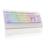 RK PRO104 Macro Setting RGB Backlit Wired Mechanical Gaming Keyboard with Brown Switches (White)