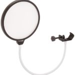 Dragonpad USA Pop filter Studio Microphone Mic Wind Screen Pop Filter Swivel Mount 360 Flexible Gooseneck Holder, Framed Black on White