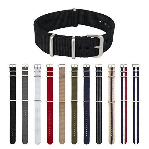 ARCHER Watch Straps, Premium Nylon NATO Straps, Choice of Color and