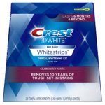 Crest 3D White Luxe Whitestrip Teeth Whitening Kit, Glamorous White, 14 Treatments – Packaging May Vary