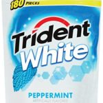 Trident White Sugar Free Gum, Peppermint, 180 Count