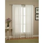 WPM 2 Piece Beautiful Sheer Window Elegance Curtains/drape/panels/treatment 60″w X 84″l (White)
