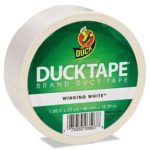 Duck Brand 1265015 Color Duct Tape, White, 1.88 Inches x 20 Yards, Single Roll