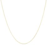Solid 14k Yellow, White or Rose Gold 0.7mm Thin Rope Chain (14, 16, 18, 20, 22, 24 or 30 inch)