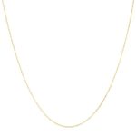 Solid 14k Yellow, White or Rose Gold 0.7mm Thin Rope Chain (14, 16, 18, 20, 22, 24 or 30 inch)