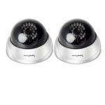 IHOMEGUARD 2 Pack Dummy Surveillance Camera Fake Outdoor Indoor Dome Camera for CCTV Security System