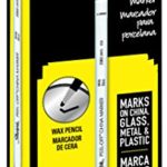 Sharpie Peel-Off China Marker, White, 12-Count