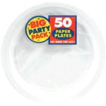 Big Party Pack Paper Dinner Plates 9-Inch, 50/Pkg, White