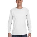 Hanes TAGLESS 6.1 Long Sleeve T-Shirt, Large White
