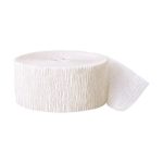 81ft White Crepe Paper Streamers, 2ct