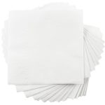 JAM Paper Small Beverage Napkins – 5″ x 5″ – White – 50/Pack