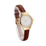 GEORGE SMITH Lady’s 28 mm Unique Waterproof Wrist Watch with Slim Genuine Leather Band Refined Sober Hands Best Mother’s Day Gifts