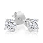 1/4ct tw Diamond Stud Earring in 14k White Gold
