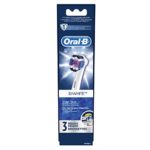 Oral-B 3D White Electric Toothbrush Replacement Brush Heads Refill, 3 Count – Brush Head Color May Vary