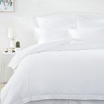 AmazonBasics Microfiber Duvet Cover Set – Full/Queen, Bright White