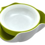Joseph Joseph DDWG010GB Double Dish Serving Bowl Pistachio Pedestal Snack Dish Olive Nut Server Melamine Dishwasher Safe, White