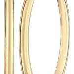 14k Gold Hoop Earrings, 1″ Diameter
