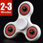 LYNEC Fidget Spinner – Hand Spinner EDC ADHD Focus,Ultra Durable Hight Speed Si3N4 Hybrid Ceramic Bearing,1-3 Mins Spins(White with Red)