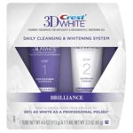 Crest 3D White Brilliance Daily Cleansing Toothpaste and Whitening Gel System, Total Weight 6.3 Oz
