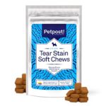 Petpost | Tear Stain Remover Chicken Flavored Soft Chews – Delicious Chicken Treat & Eye Stain Supplement for Dogs – Natural Treatment for Tear Stains on White Fur Angels (90 Daily Chews)