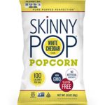 SkinnyPop Popcorn, 100 Calorie Bags, White Cheddar, 0.65 Ounce (Pack of 30)