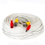 150 Feet Pre-made All-in-One BNC Video and Power Extension Cable with Connector for CCTV Security Camera (White, 150 feet)