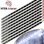 YITAMOTOR 10x 12V Car Motorcycle 30CM 15SMD LED White Waterproof Flexible Light Strip