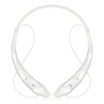 LeadTry Music Bluetooth Headphones Wireless Sport Stereo In-ear Noise Cancelling Earphone Headset Running Gym Exercise Earbud Neckband with Microphone for Apple Iphone Ipad Samsung Sony White