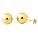 14k Yellow, Rose or White Gold Ball Stud Earrings – 2, 3, 4, 5, 6, 7, 8, 9, 10, 12mm