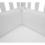 American Baby Company Cotton Percale Crib Bumper, White