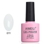 AIMEILI Soak Off UV LED Gel Nail Polish – Studio White Arctic White (011) 10ml