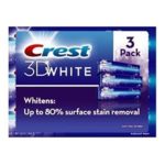 Crest 3D White Toothpaste – Radiant Mint – Net Wt. 2.5 Oz – Pack of 3