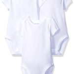 The Children’s Place Baby Short Sleeve Bodysuit (Pack of 3), White, 6-9MONTHS