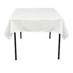 GFCC 54 x 54-Inch Seamless White Rectangular Polyester Tablecloth For Wedding Party Decorations