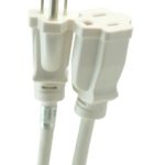 Woods 277563 Outdoor Extension Cord with Power Block, 8-Foot, White