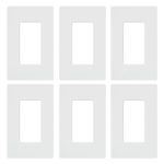 Lutron CW-1-WH-6  Claro 1-Gang Wall Plate (6 Pack), White