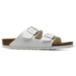 Birkenstock Arizona White Birko-Flor Womens Leather Sandals
