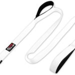 Primal Pet Gear Dog Leash 6ft Long with Traffic Padded Handle – White – Heavy Duty – Double Handle Lead for Greater Control Safety Training – Perfect for Large or Medium Dog – Dual Handles