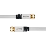 15 Ft Coaxial Cable, GearIT Pro Series RG6 CoaxialCable 15FT UL CL2 In-Wall Rated Gold Platted F-Connectors 18AWG 75 Ohm Dual Shield, White